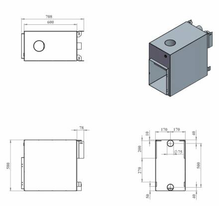 CULT 22 kW, Auenofen inkl. Gitterost + Befestigungsbleche