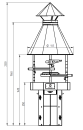 Carelia Grill 80cm Ø hohes Modell Kupfer Antik