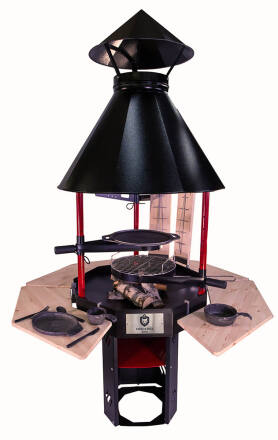 Carelia Grill 80cm Ø hohes Modell Schwarz/Rot Karelia...
